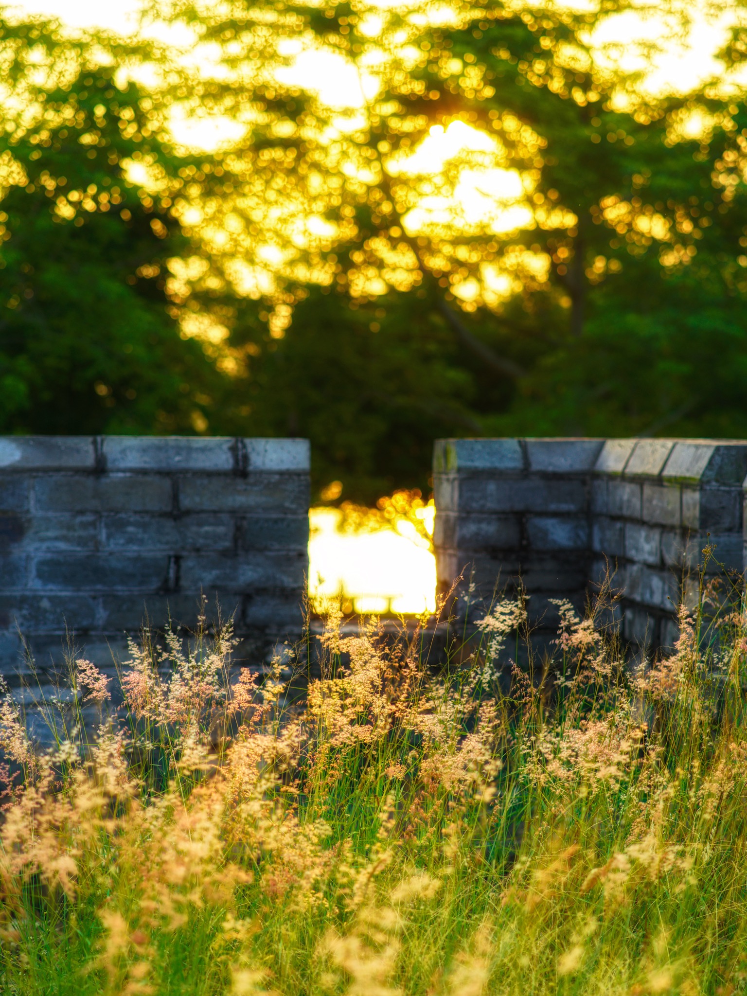 潮州城墙光斑虚化