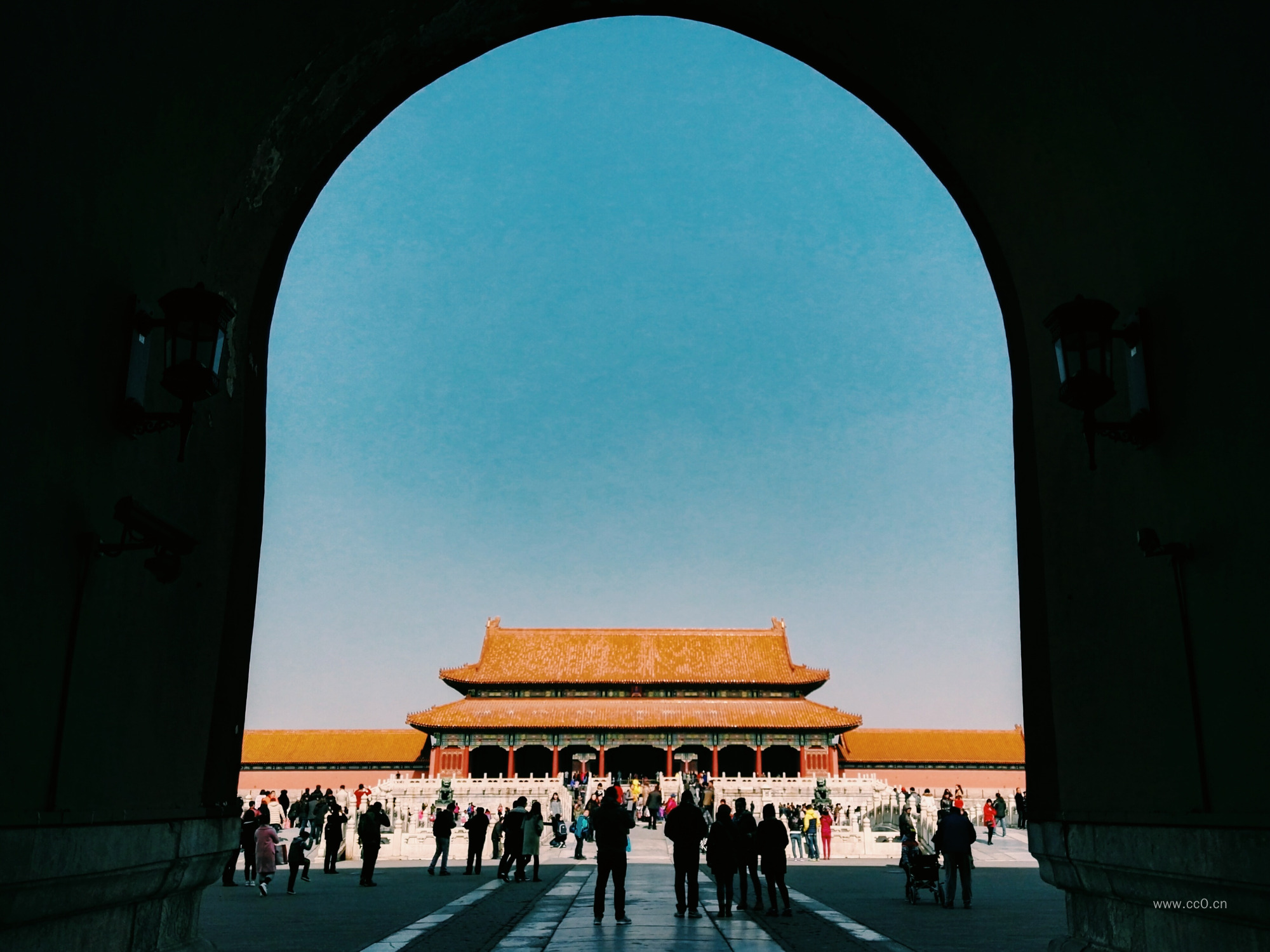 中国北京紫禁城的皇宫建筑图片