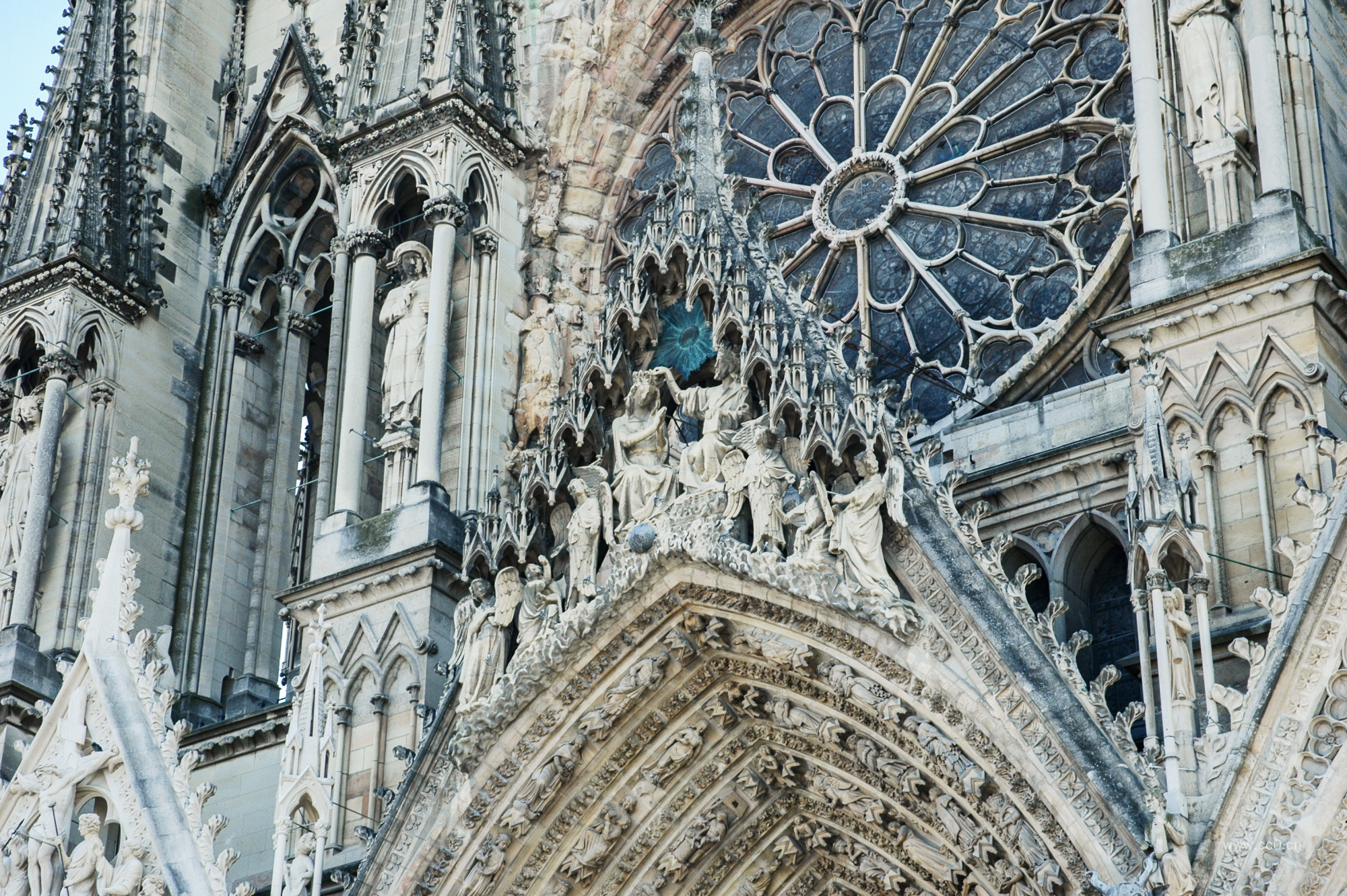 巴黎圣母院哥特式教堂局部