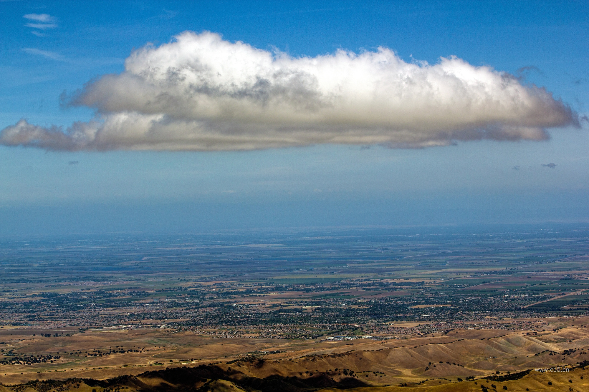 平原平川天空的积云
