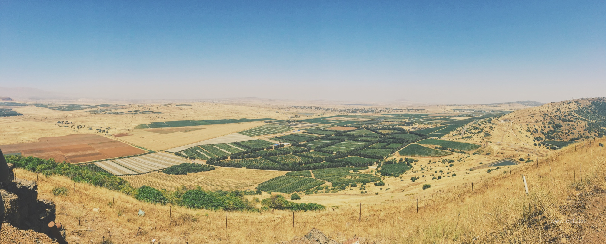平原的农场风景图片