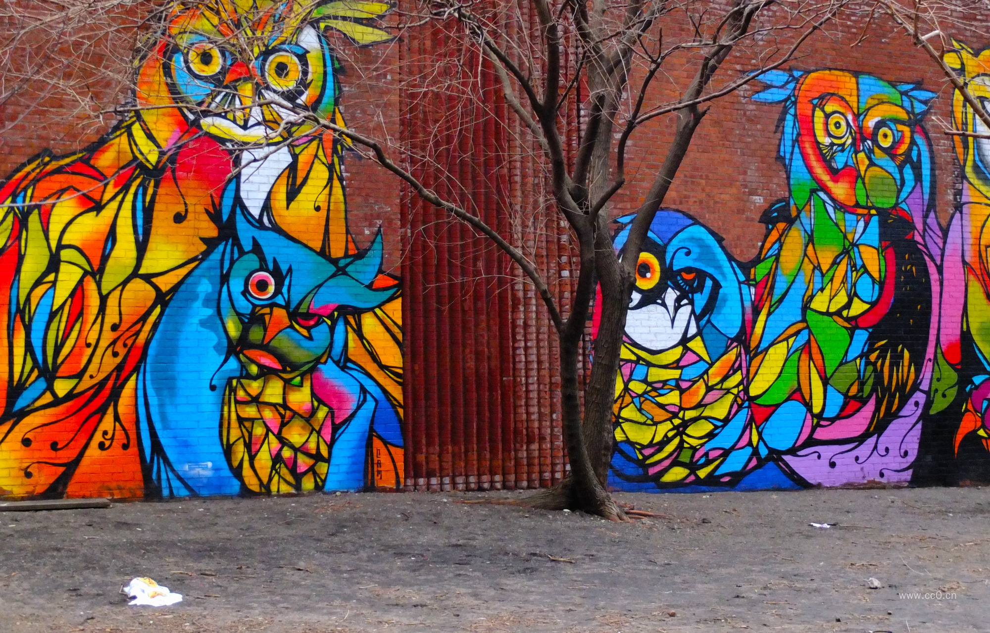 多彩的涂鸦图案