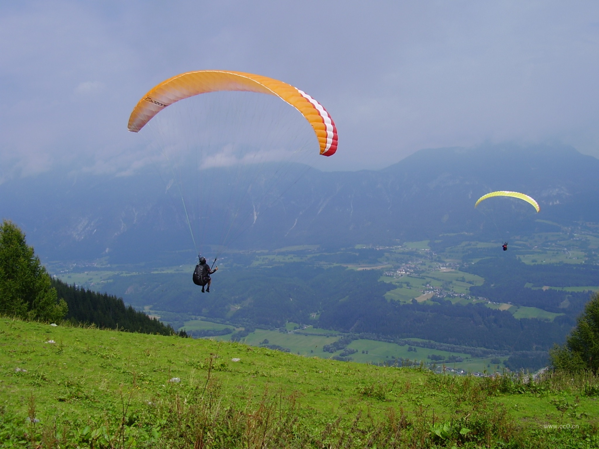 滑翔伞运动图片