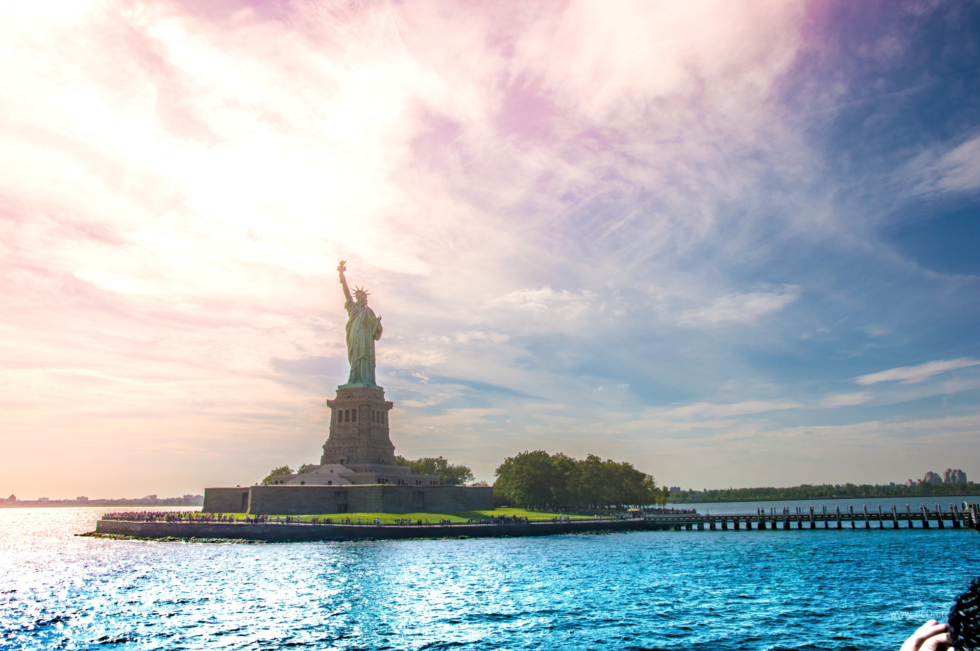 自由女神像地标图片