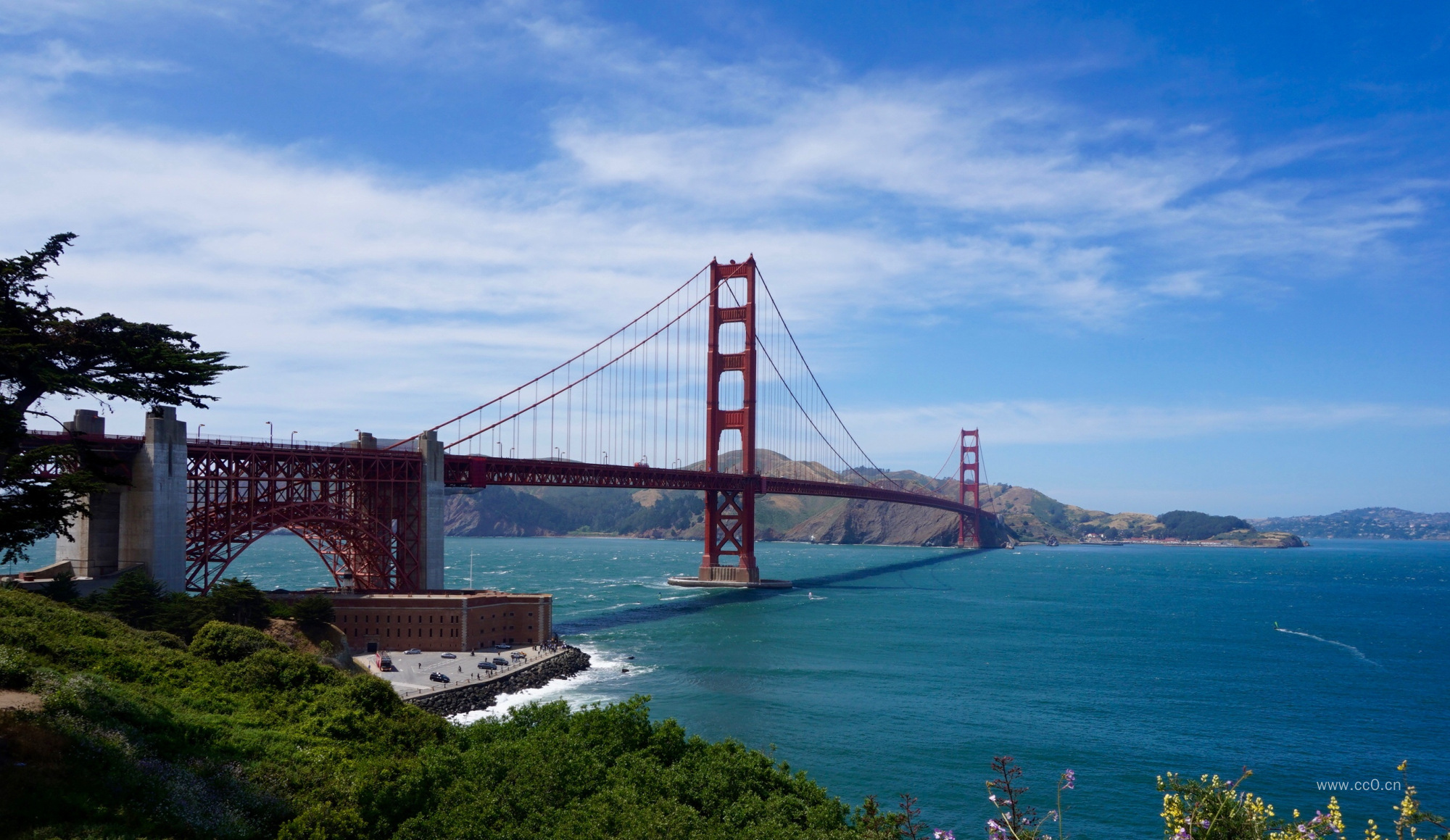 金门大桥吊桥图片