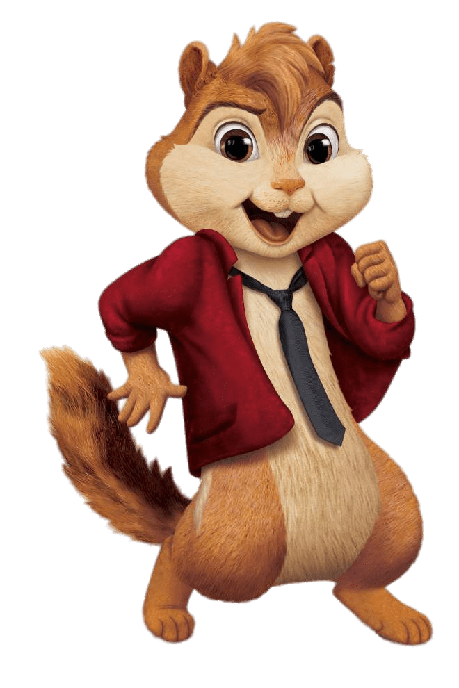 阿尔文和花栗鼠阿尔文戴着黑领带