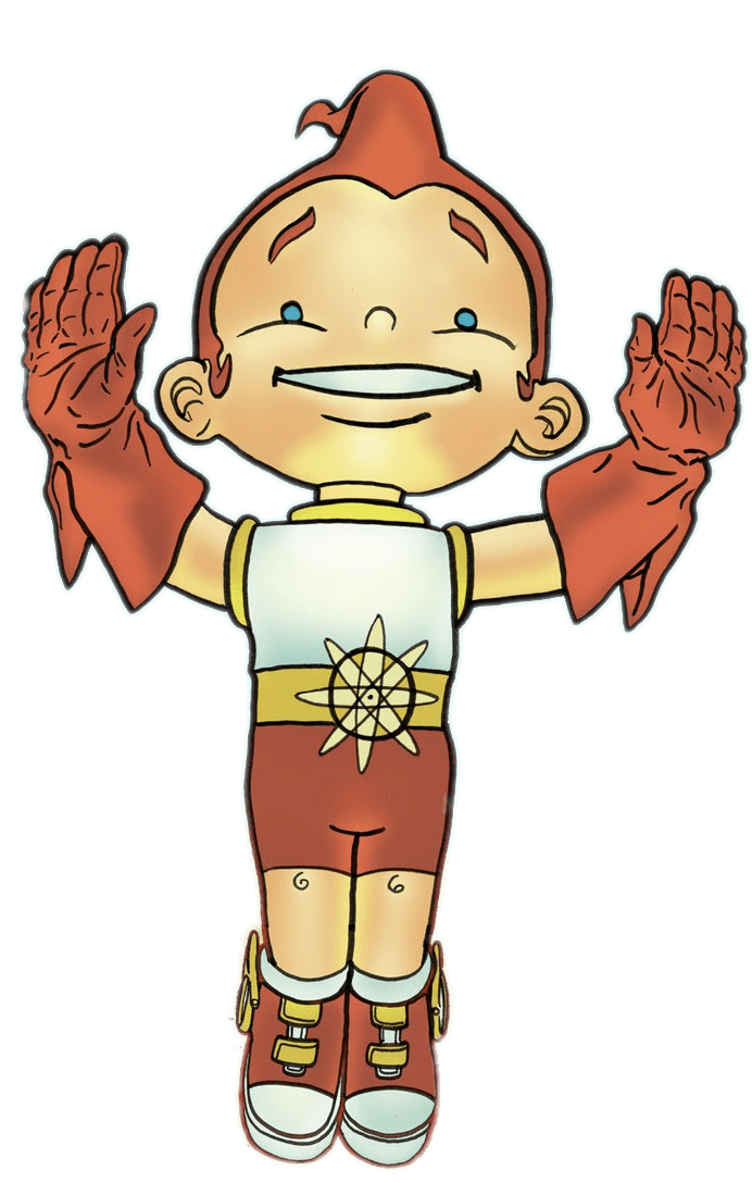 生锈的男孩机器人飞起来