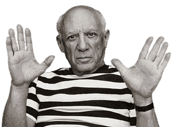 毕加索举起手来