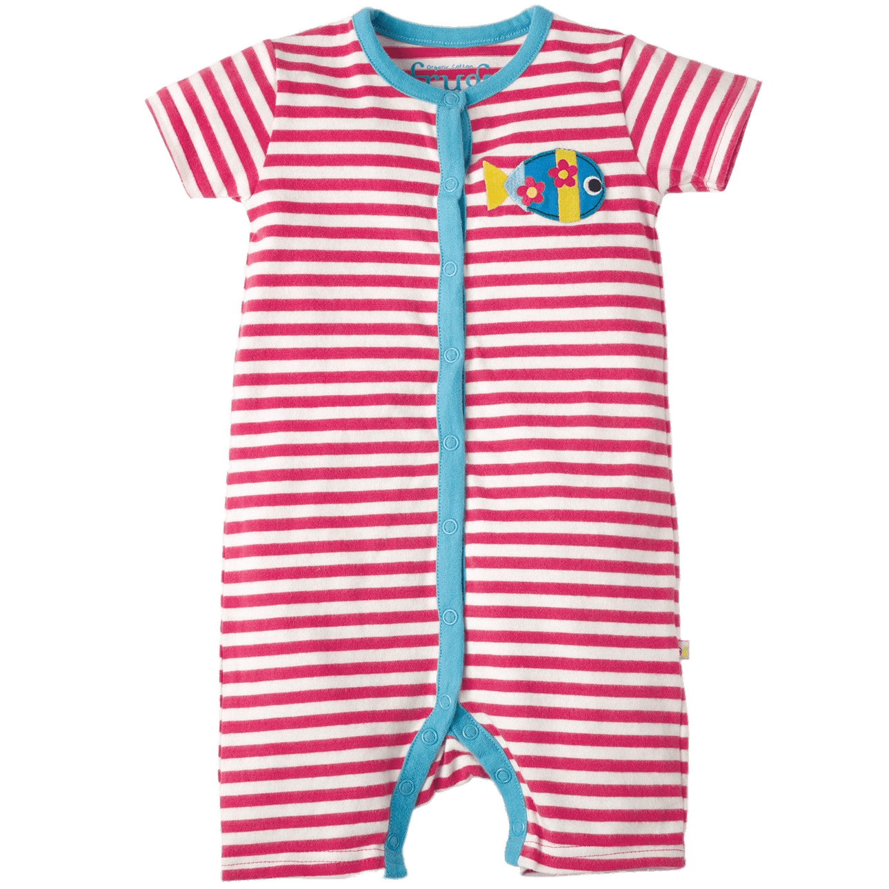 红白条纹婴儿连身裤