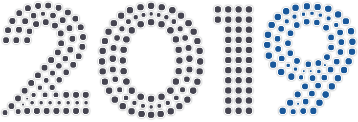 2019点数字新年快乐