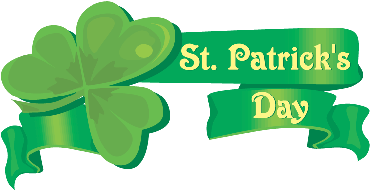圣帕特里克节彩带横幅