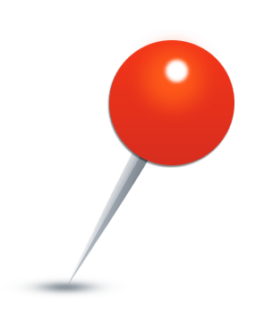 闪亮的红色地图钉