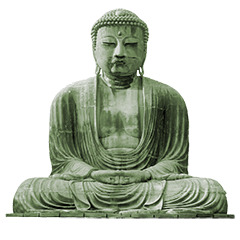 佛教绿色雕像
