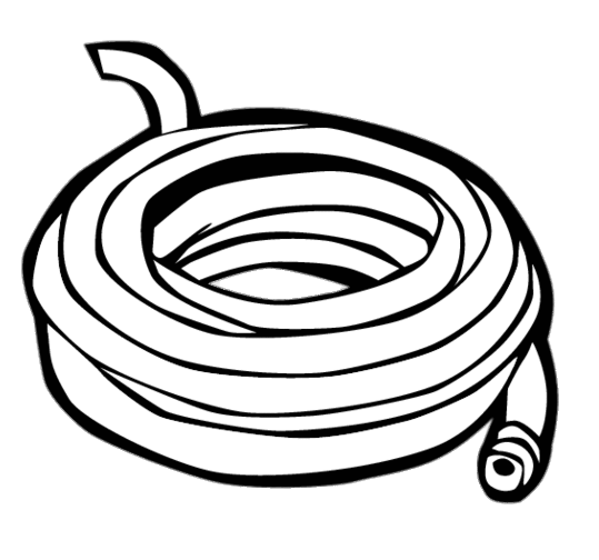 花园水龙带黑白剪贴