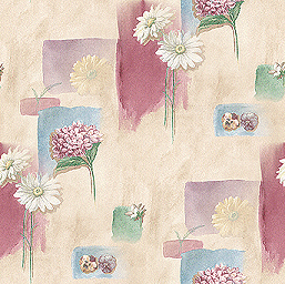 插画风格的古典菊花