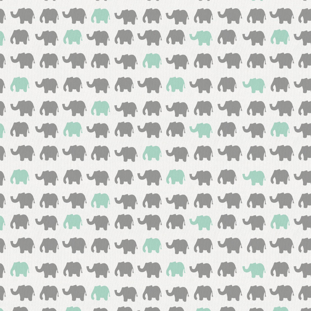 蓝色的小象无缝纹理